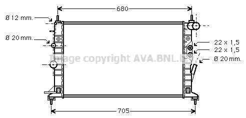 AVA QUALITY COOLING Радиатор, охлаждение двигателя OL2359